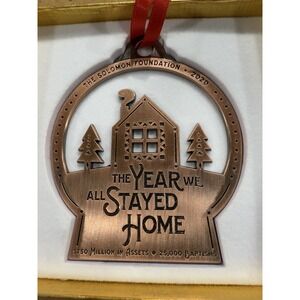 RARE The Solomon Foundation 2020 "The Year We Stayed Home"  Christmas Ornament